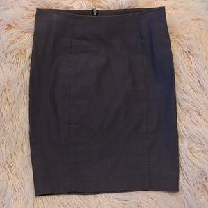 Gray Pencil Skirt